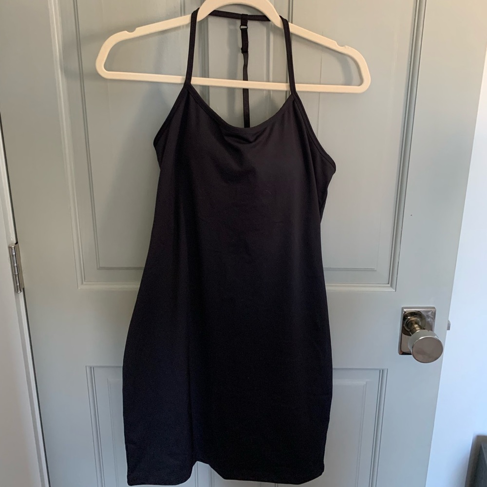 Fabletics mini spaghetti strap dress black small